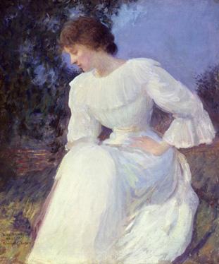 Edmund Charles Tarbell Woman in White, France oil painting art